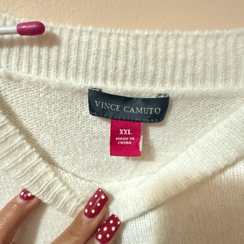 Vince Camuto Cream Women's Crew Neck Sweater